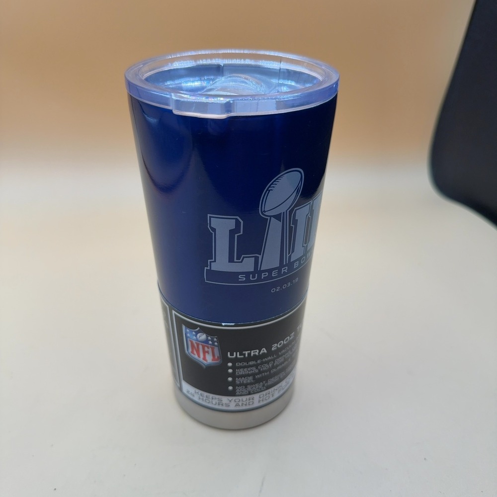 NFL Super Bowl LIII 20oz Tumbler Vacuum Insulated Blue